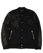 Cross Patch Cashmere Varsity Jacket