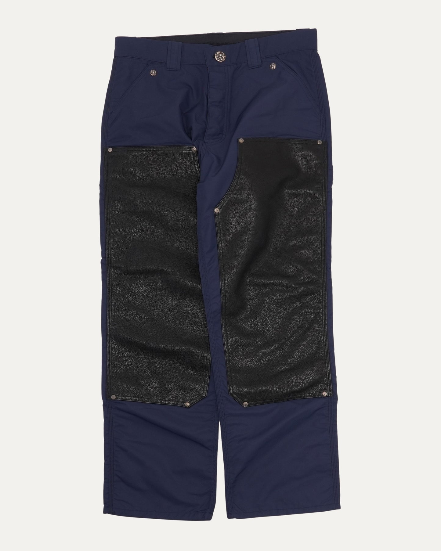 Nylon and Leather Double Knee Carpenter Pants