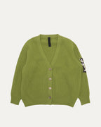 Cashmere Cross Patch Hit & Run Cardigan Sweater
