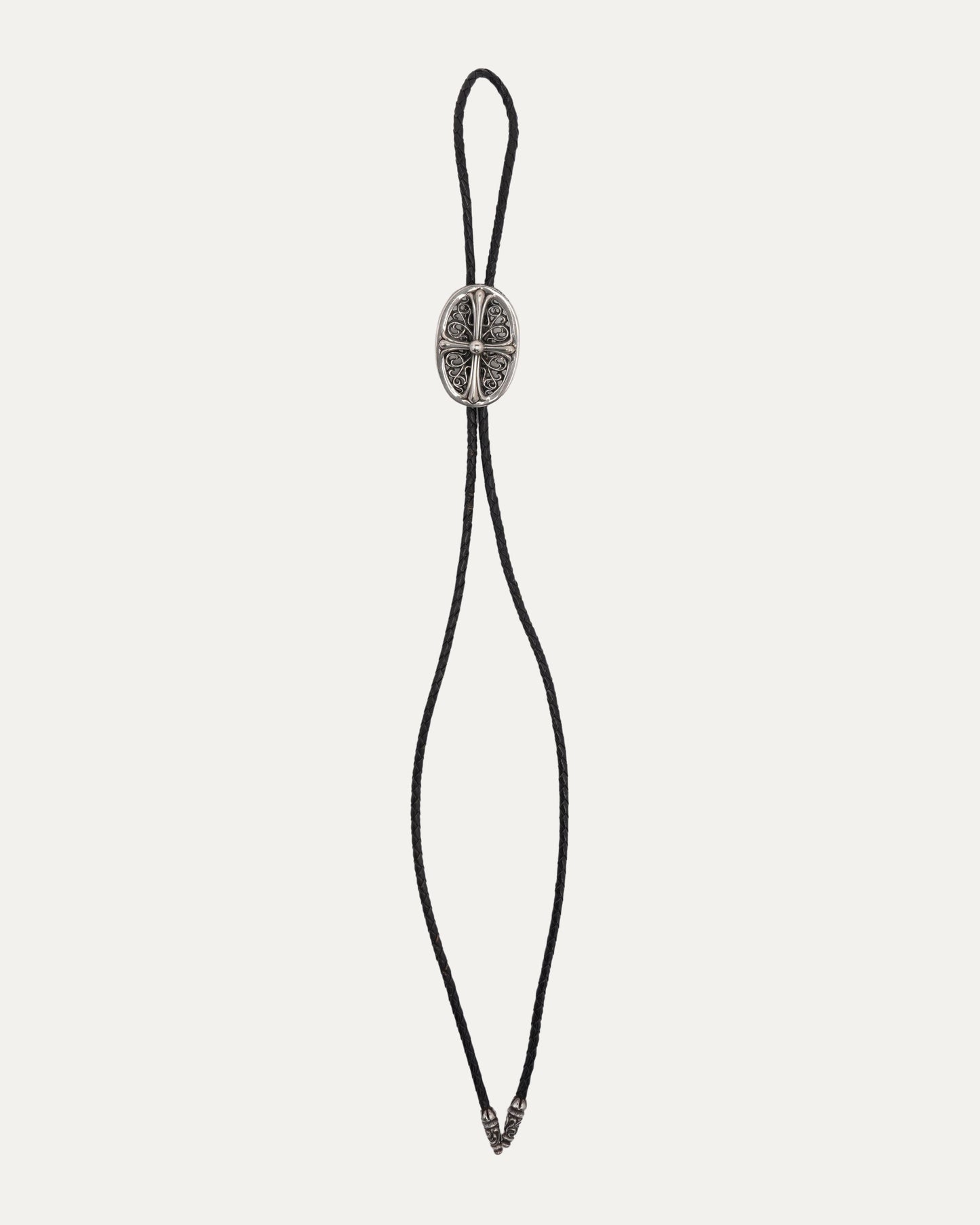 Large Oval Cross Bolo Tie