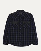 Leather Accent Fleur Yoke Flannel Shirt