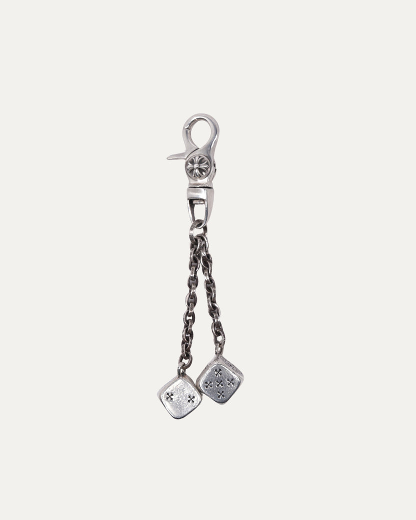 Silver Dice Keychain Clip