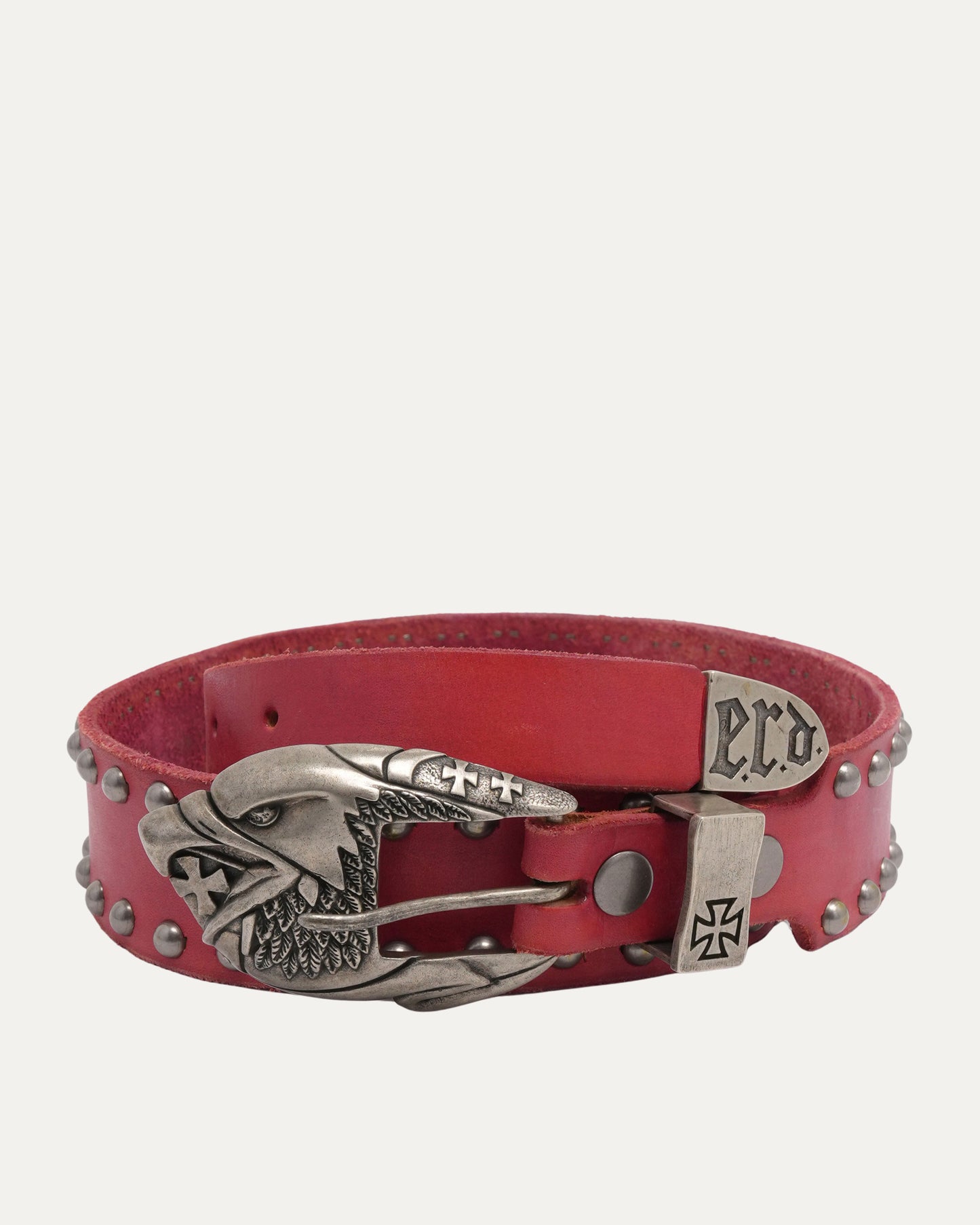 Eagle Buckle Studded Belt