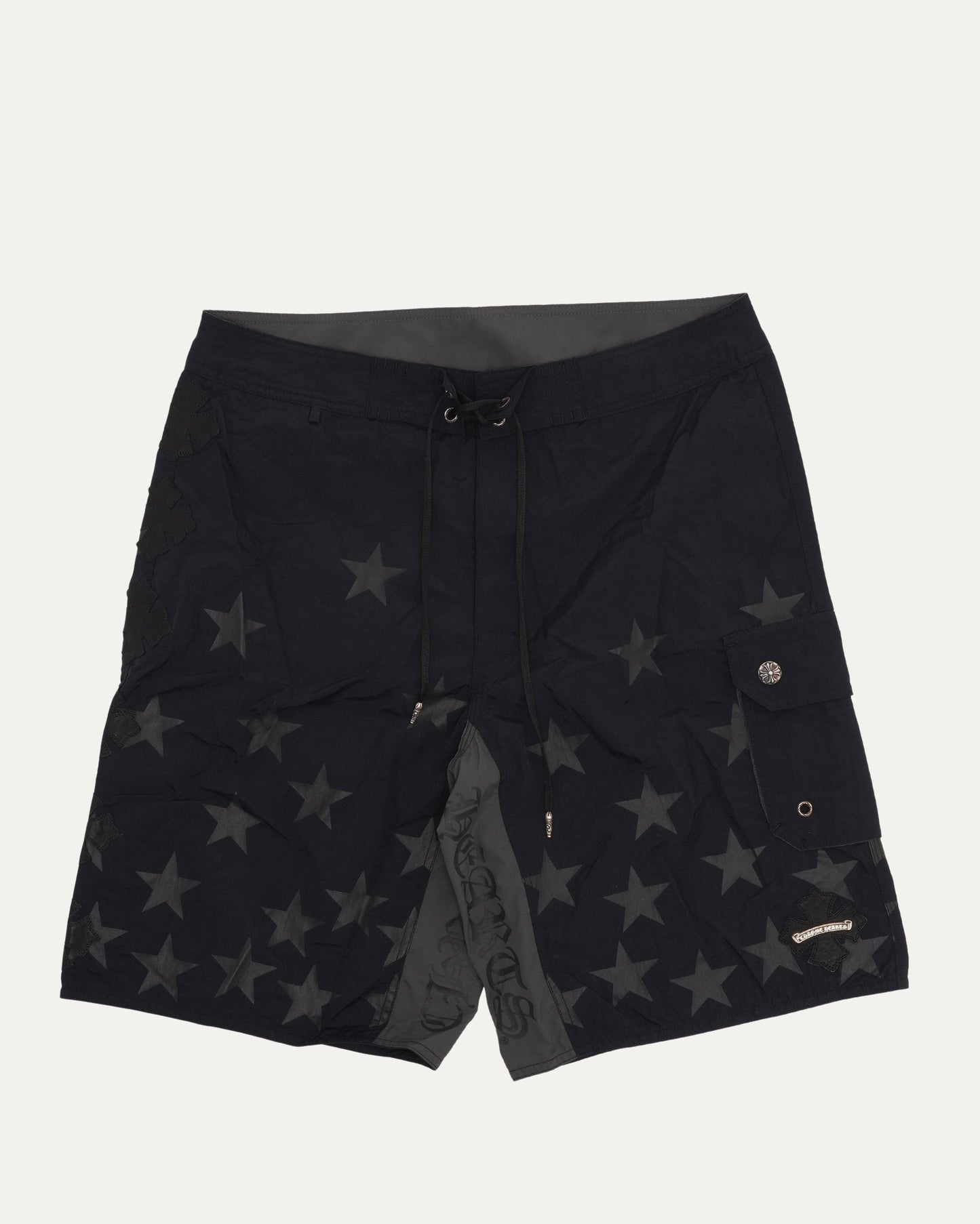 Plus Cross Patch Star Print Board Shorts