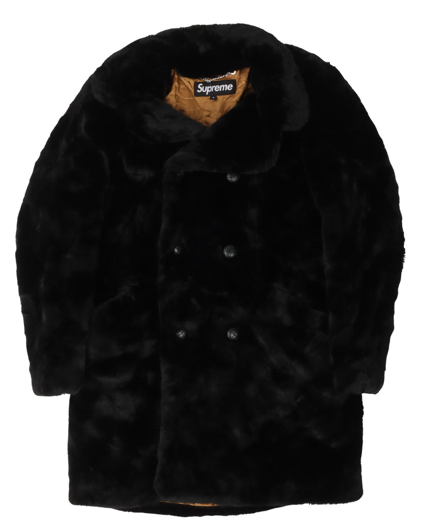 FW16 Faux Fur Double Breasted Coat