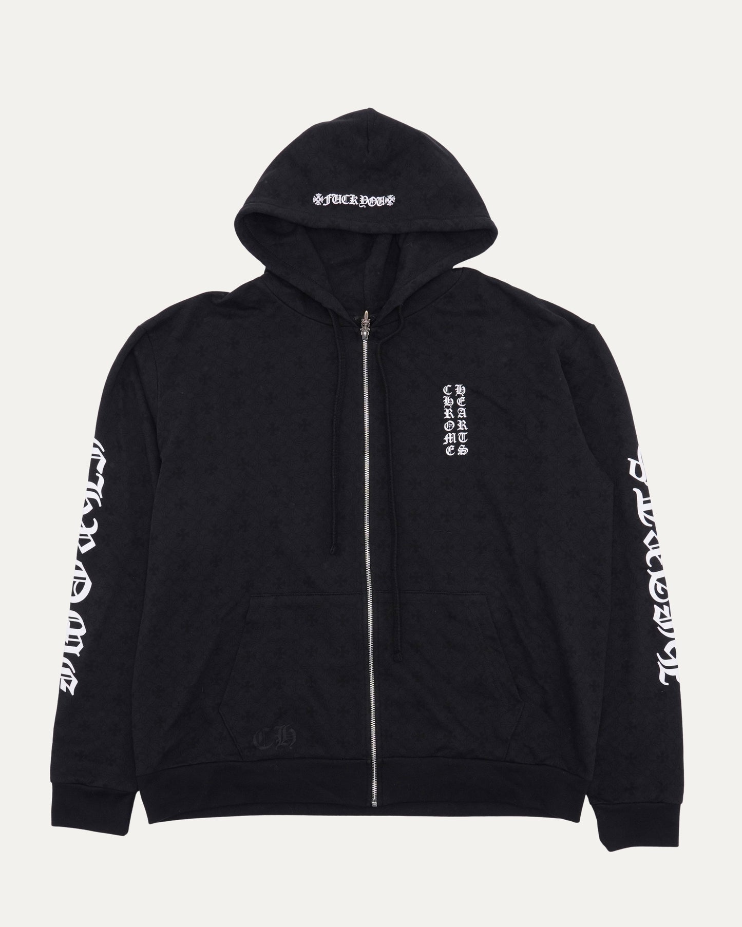 Monogram Zip Up Hoodie
