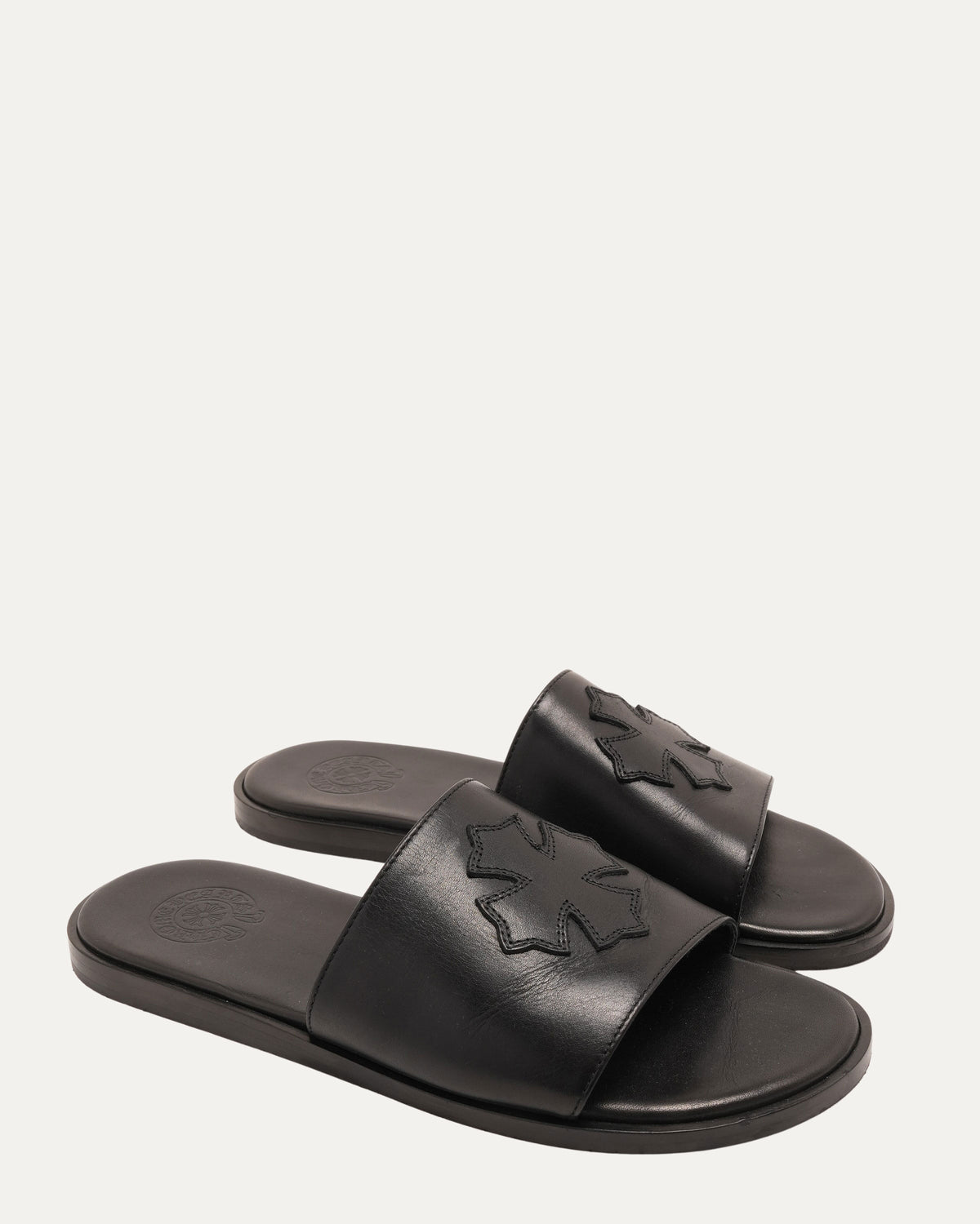 Cross Patch Leather Sandals