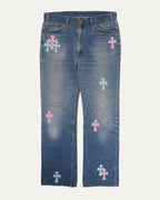 Levi's 517 Orange Tab Cross Patch Jeans