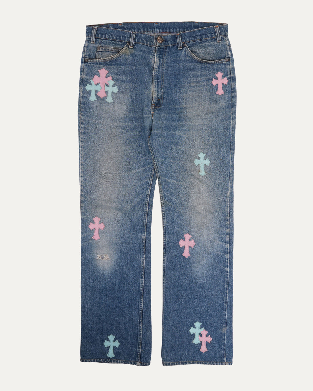 Levi's 517 Orange Tab Cross Patch Jeans