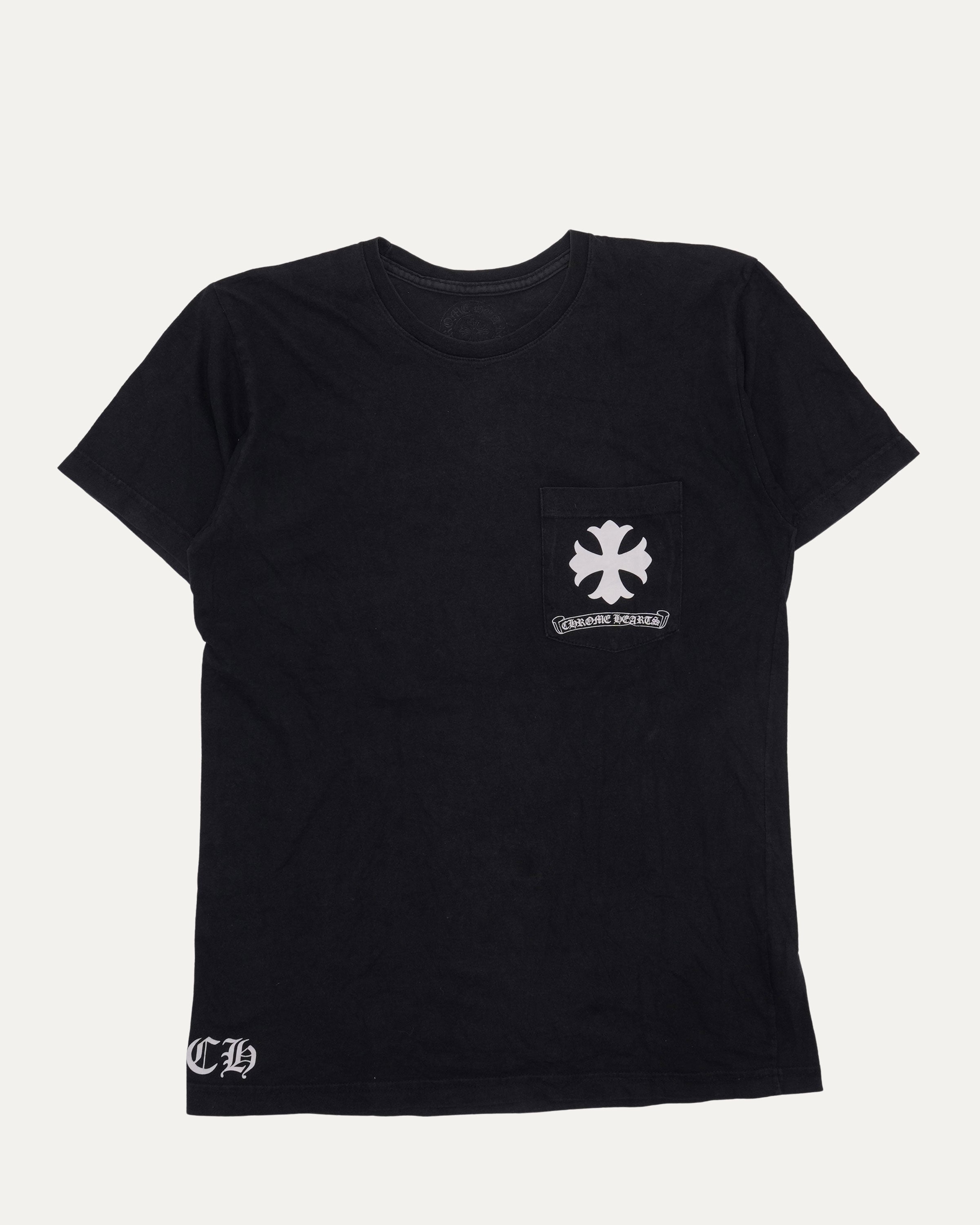 CHROME HEARTSネックロゴ ポケット Tシャツ Chrome Hearts Horse Shoe Logo Pocket T-Shirt Black Men's - SS21 - US