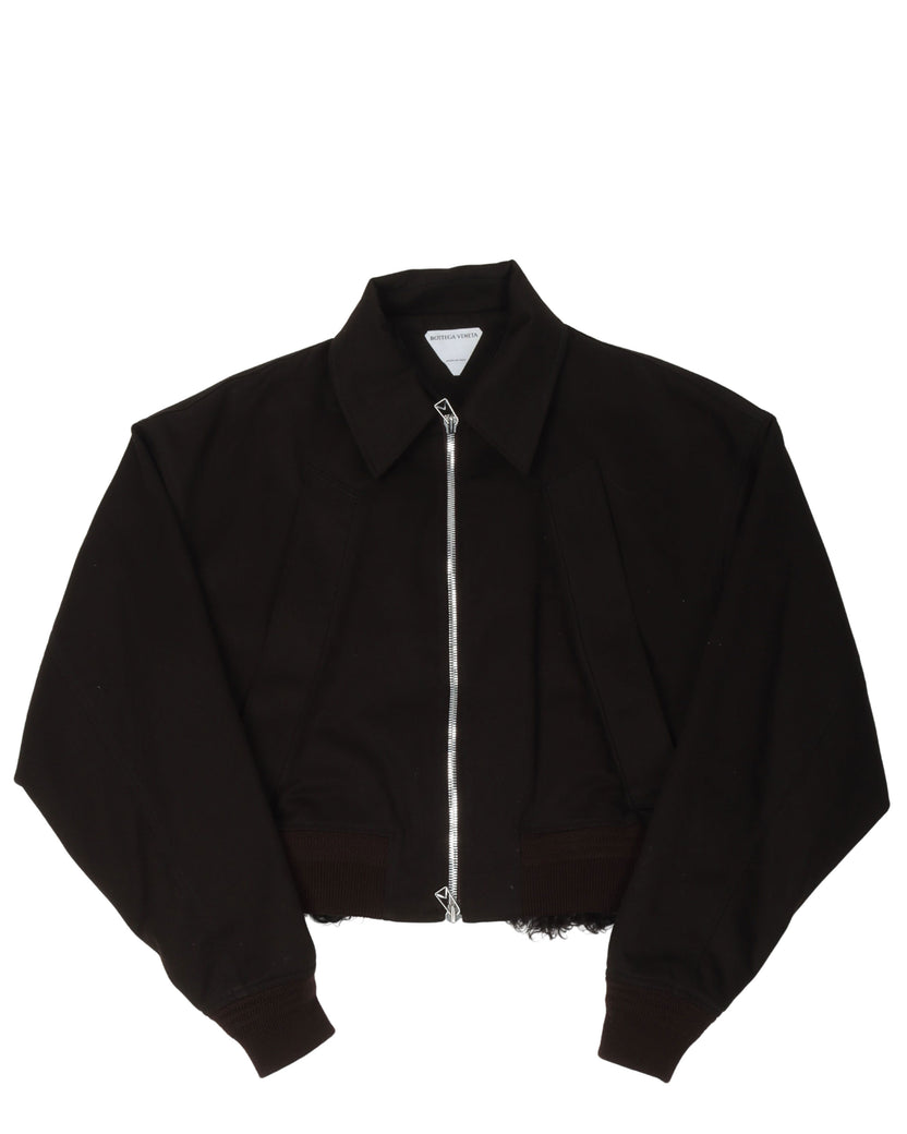Runway Cropped Jacket w/ Removable Wool Lining