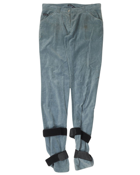 Dolce & Gabbana Velour Bondage Pants 