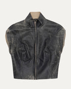 Leather Zip Up Top