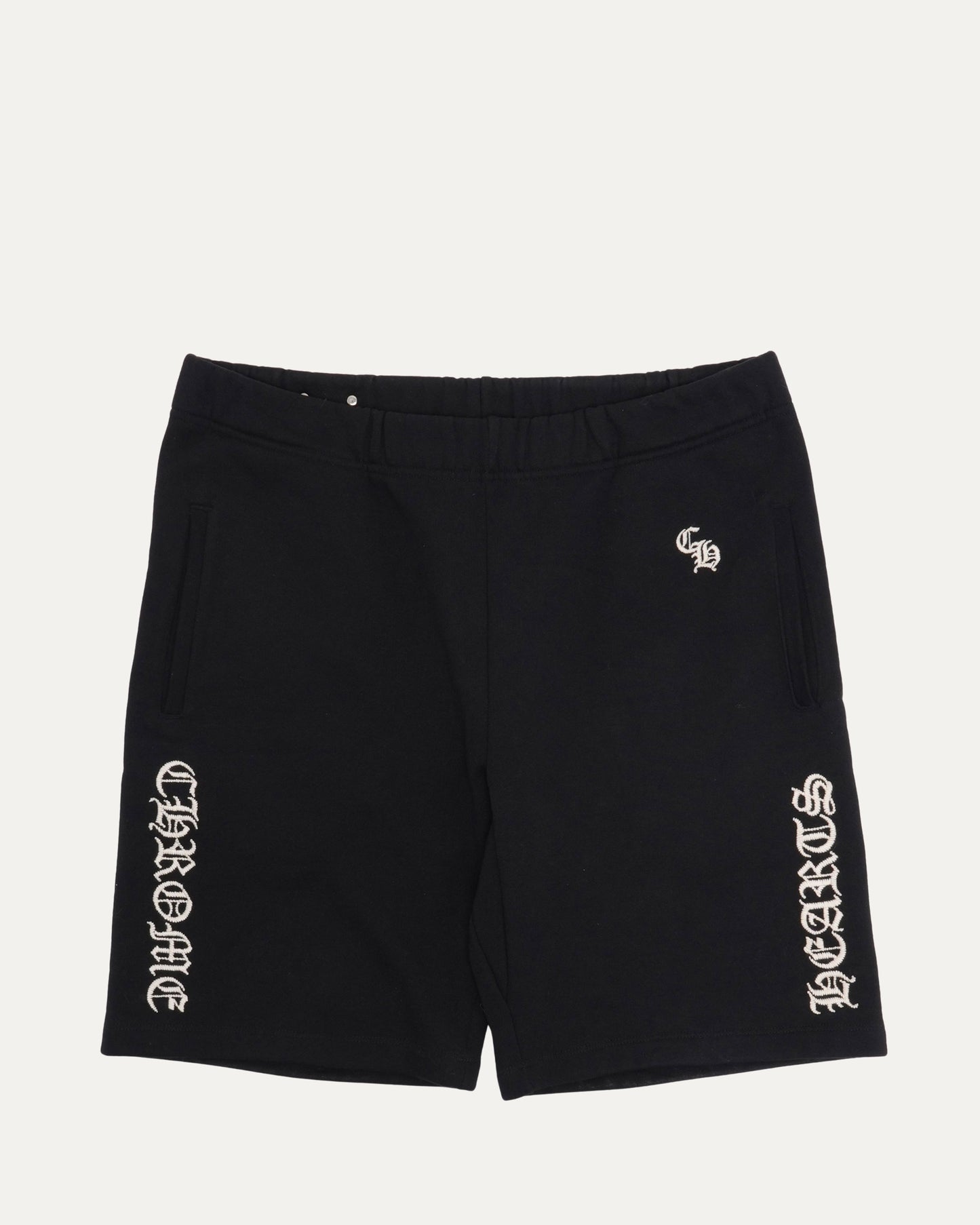 Slow Ride Embroidered Spell Out Sweat Shorts