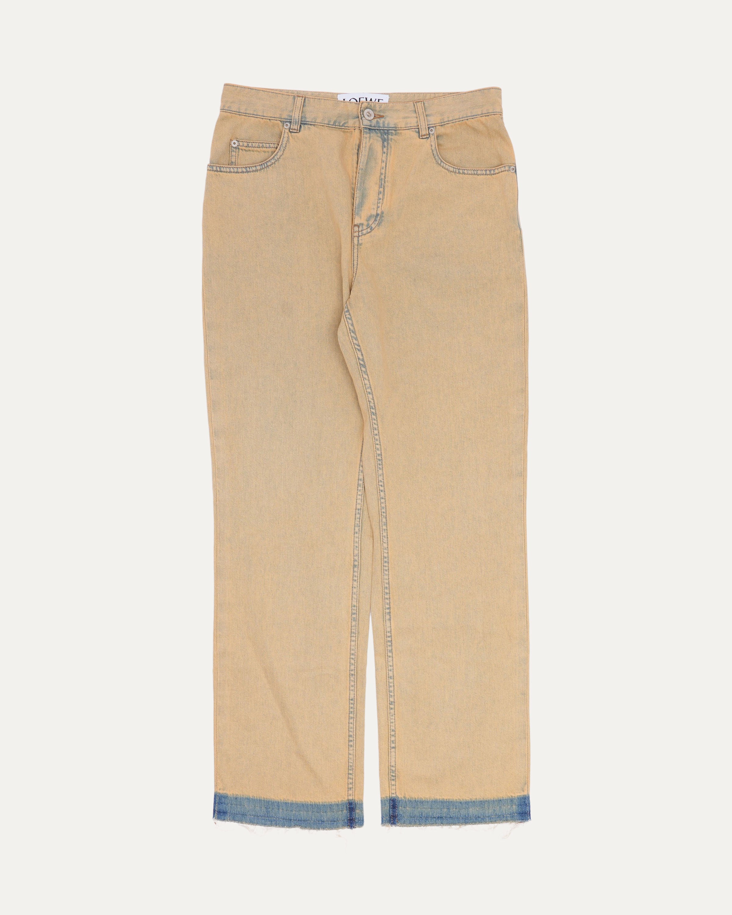 Raw-Hem Dyed Jeans