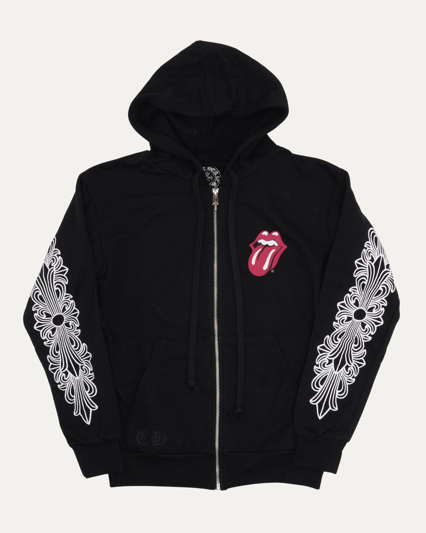 Rolling Stones Horseshoe Logo Zip Up Hoodie