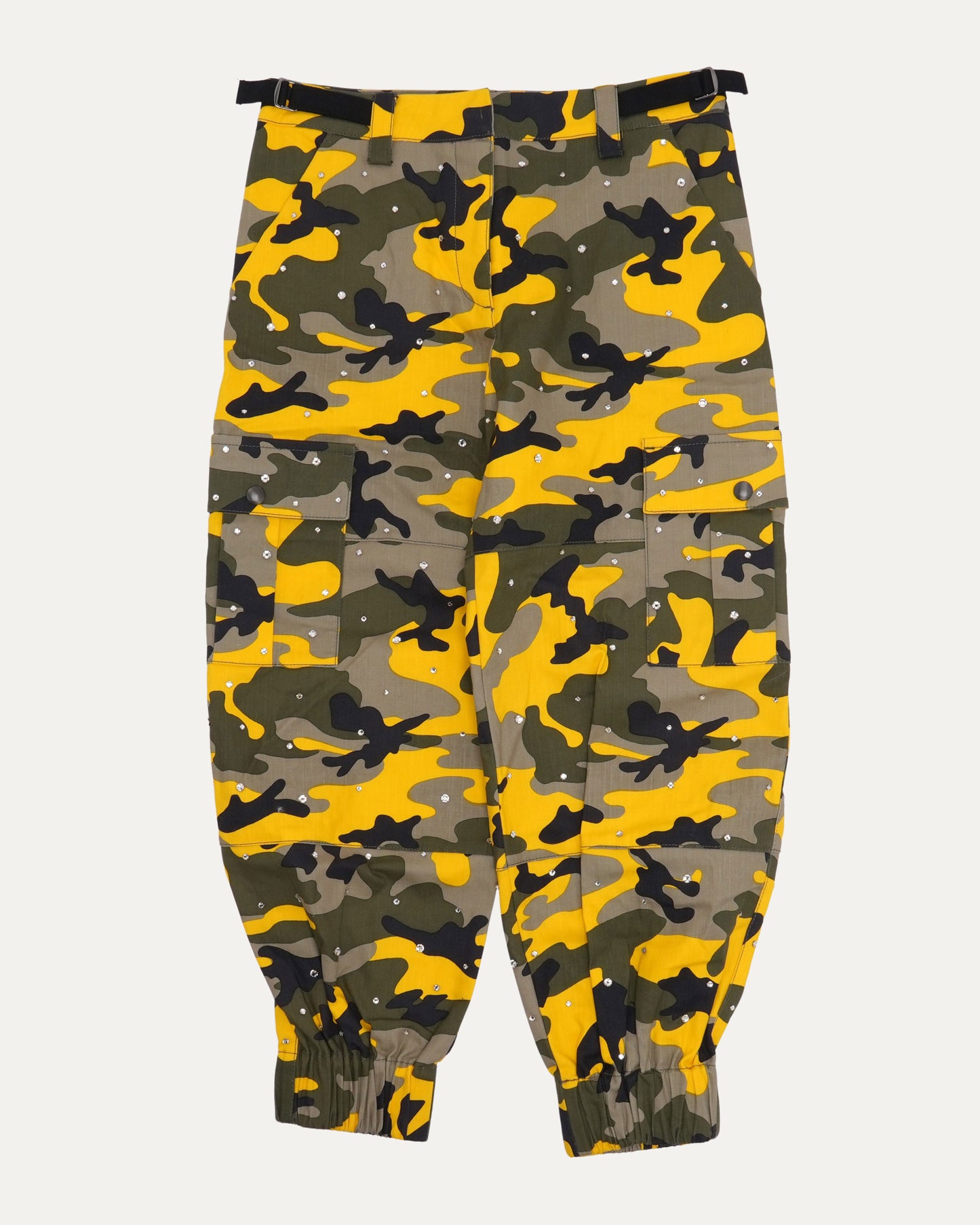 Rhinestone Camouflage Cargo Pants