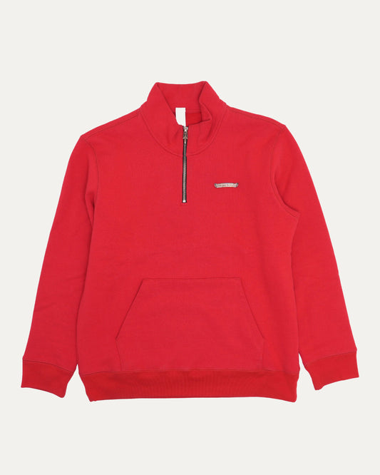 Sailin On Embroidered Triple Cross Quarter Zip Sweatshirt