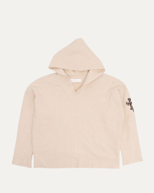 Cross Patch Hooded Sweater