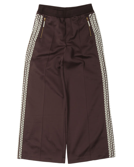 Pearl-Embellished Track Pants