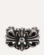 Double Floral Cross Ring
