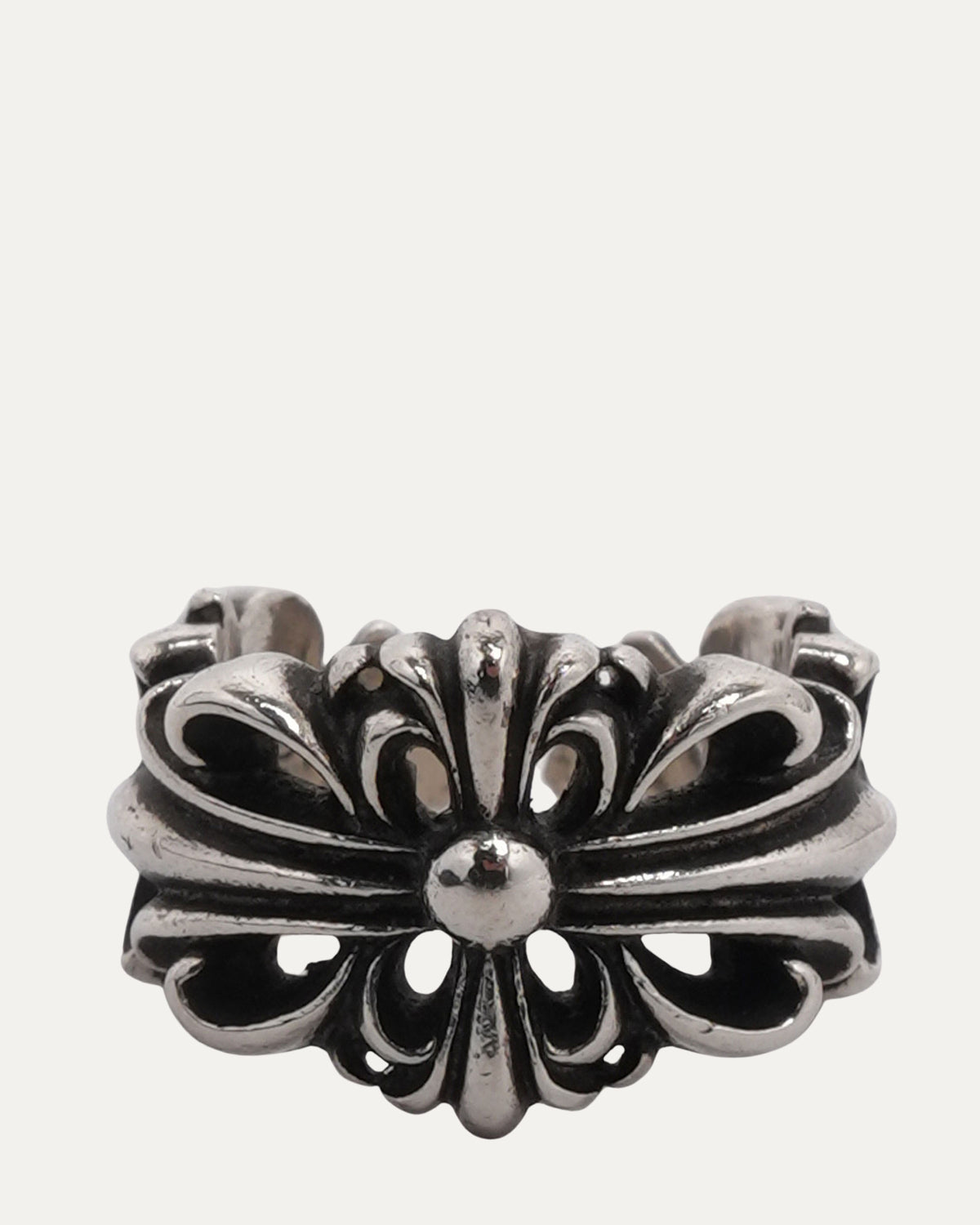Double Floral Cross Ring