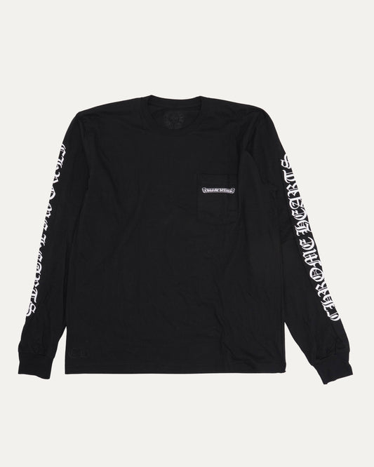 Scroll Logo Long Sleeve Pocket T-Shirt