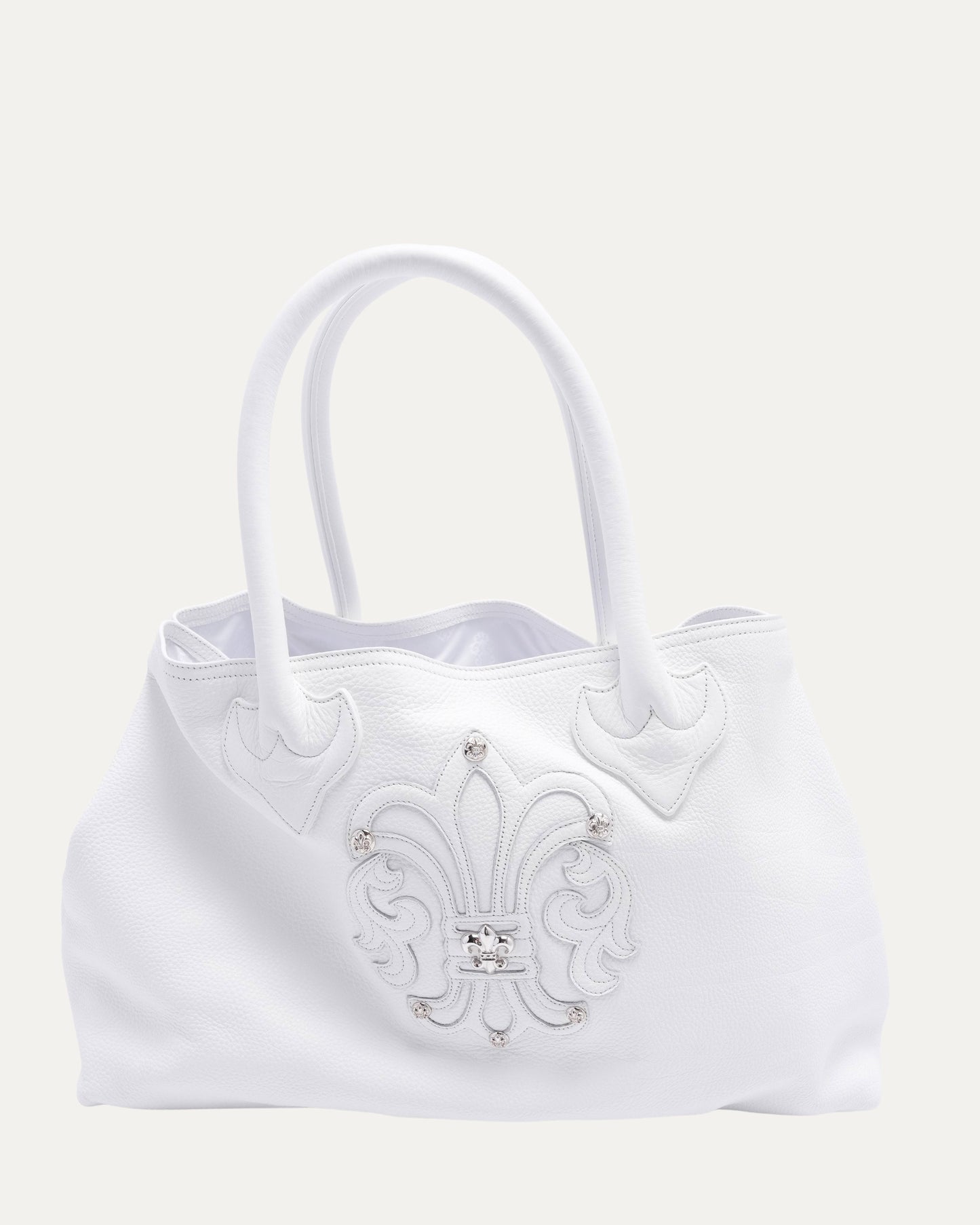 Embellished Fleur Patch Tote Bag