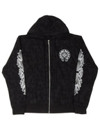Cemetery Cross Horseshoe Logo Zip-Up Hoodie