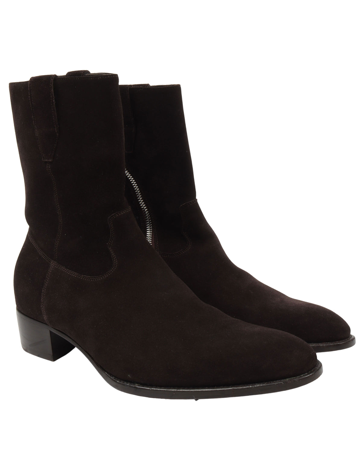 Brown Zip Boots