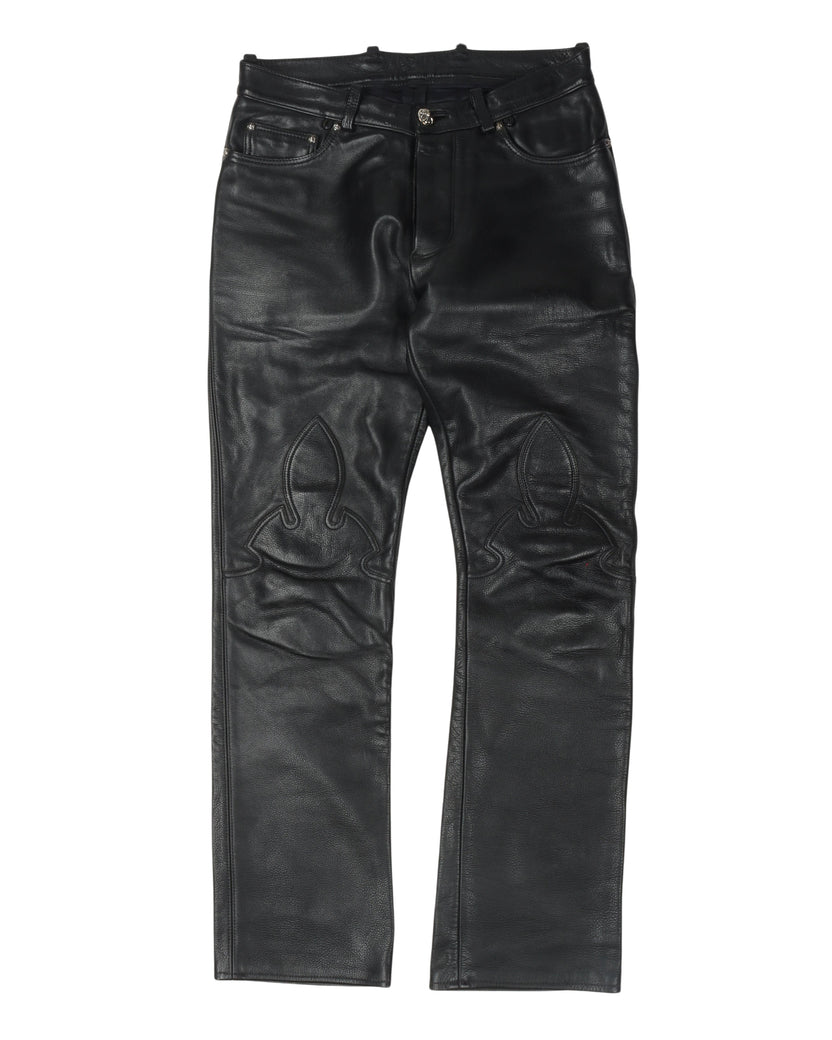 Fleur Knee Leather Pants