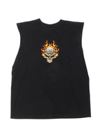 Year of The Dragon Flaming Skull Sleeveless T-Shirt