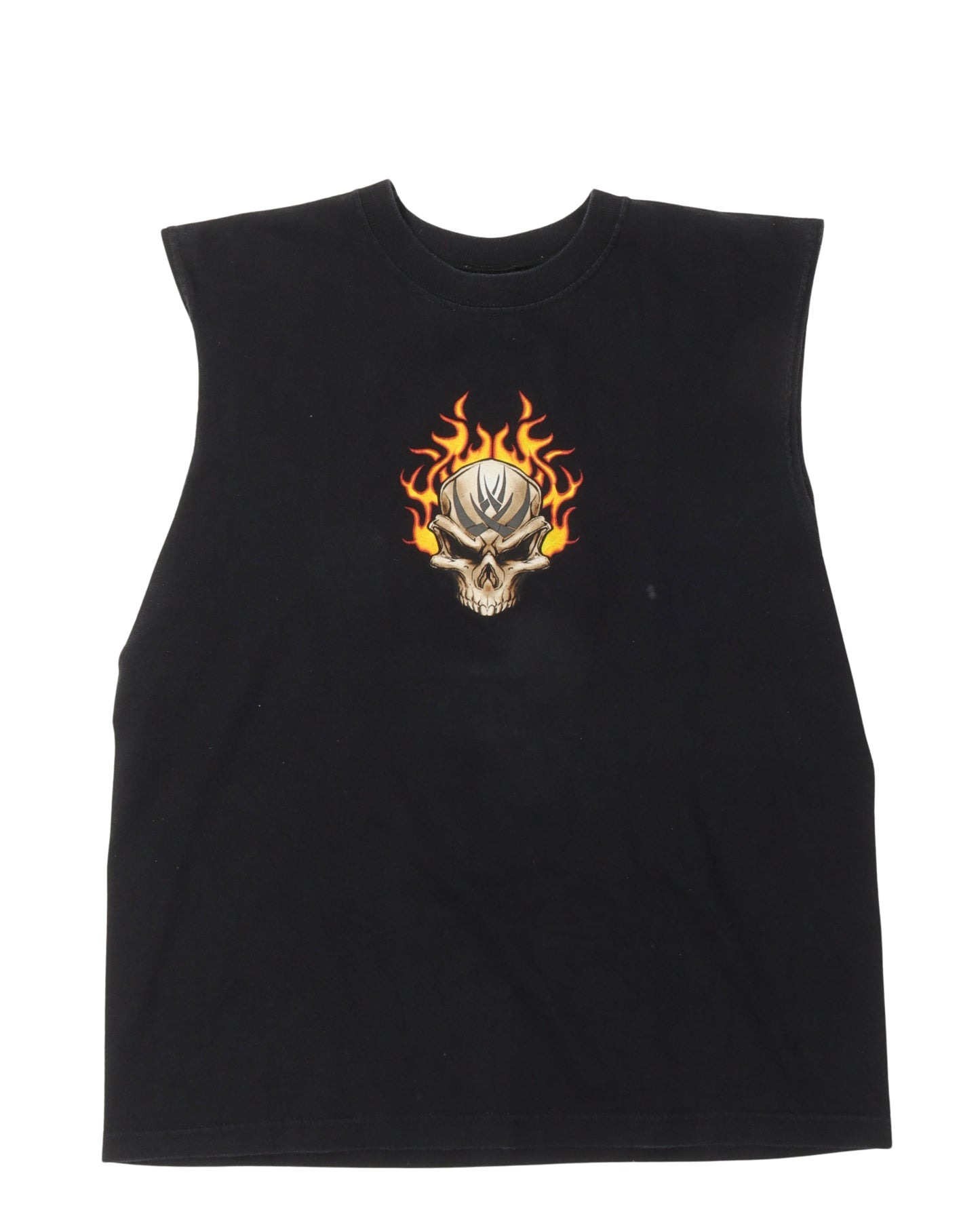 Year of The Dragon Flaming Skull Sleeveless T-Shirt
