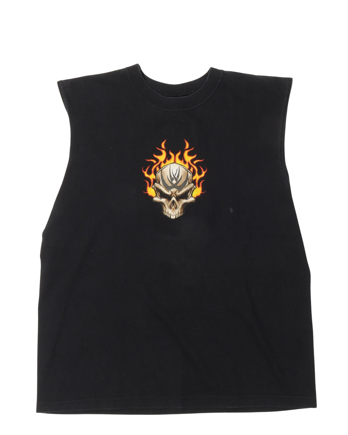 Year of The Dragon Flaming Skull Sleeveless T-Shirt