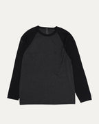 Silk Blend Cross Patch Long Sleeve Raglan T-Shirt