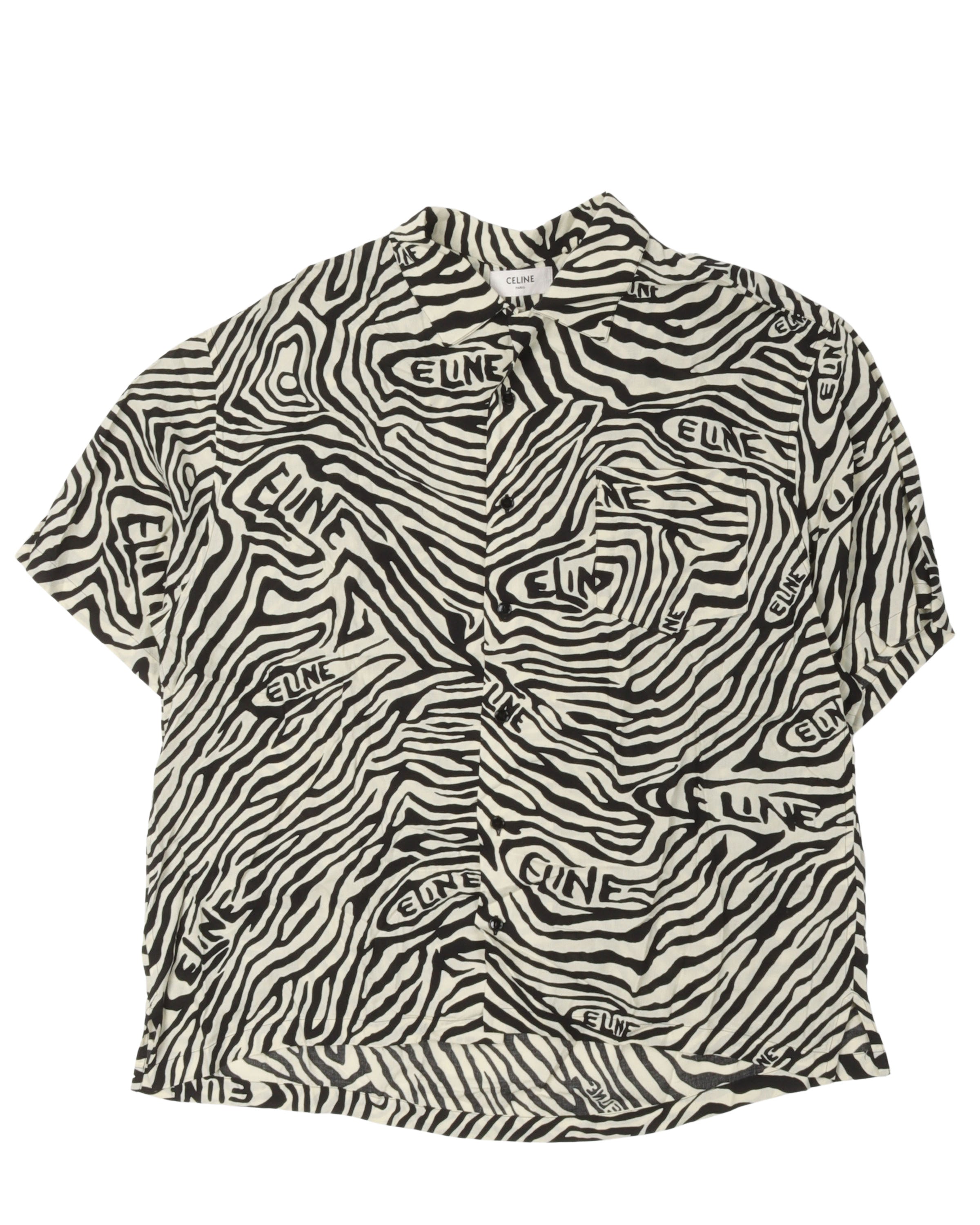 Zebra Print Viscose Shirt