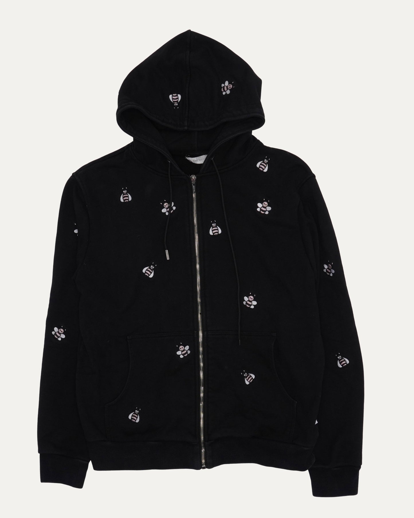 Kaws Embroidred Bee Zip Up Hoodie