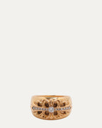 Gold and Diamond Floral Cross Ring