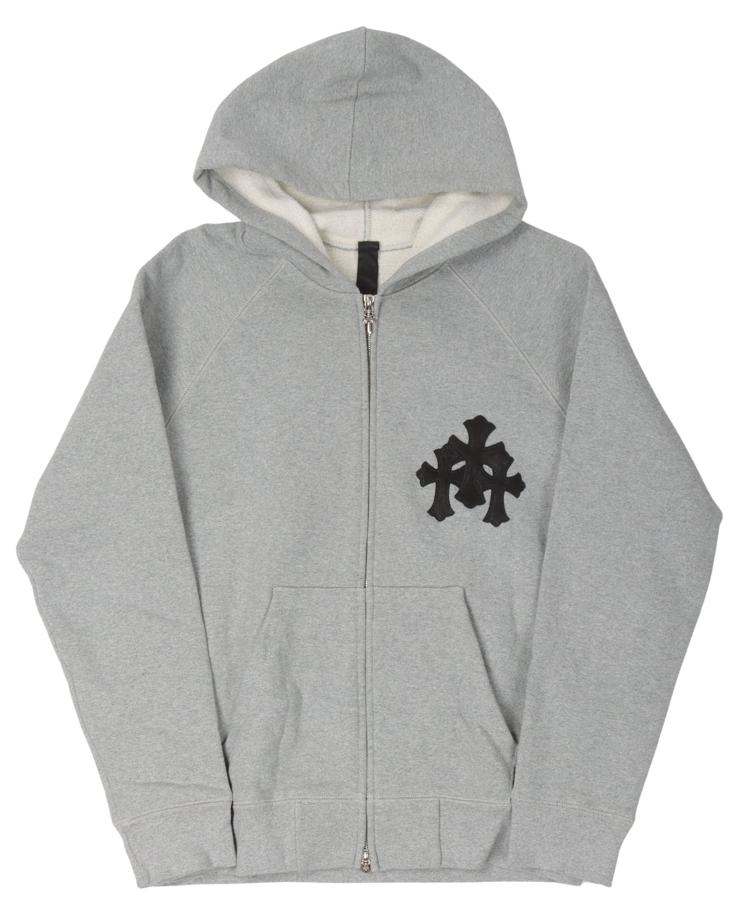 Cross Patch Zip Up Hoodie