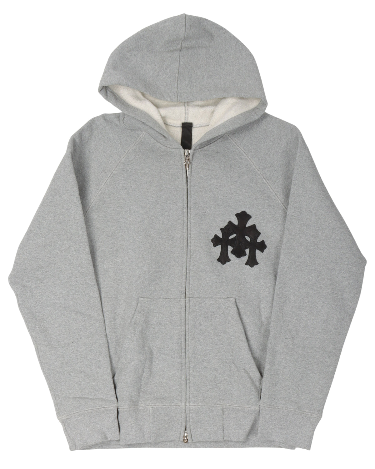 Cross Patch Zip Up Hoodie