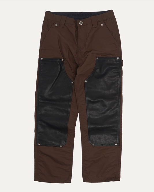 Nylon and Leather Double Knee Carpenter Pants