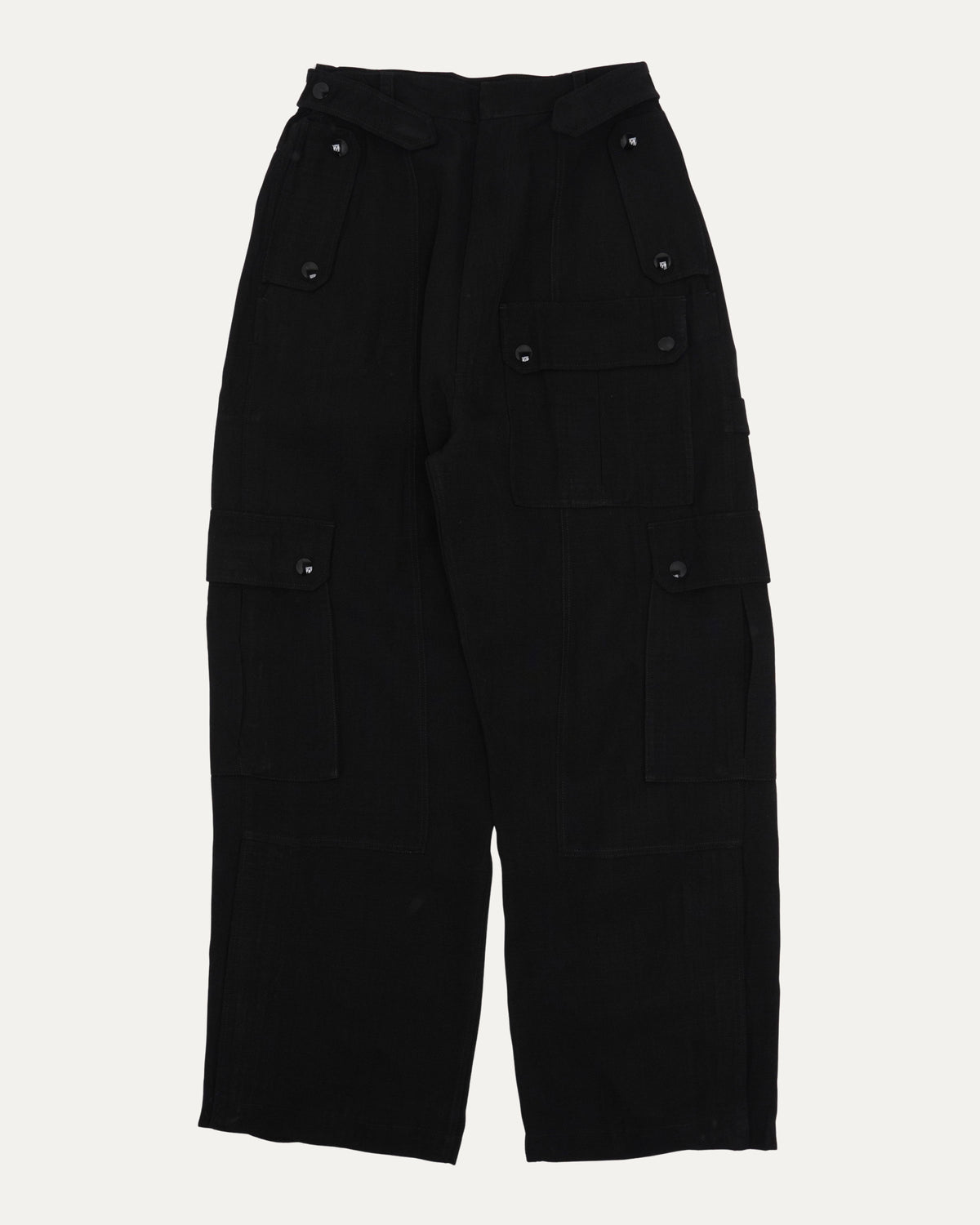Silk Blend Cargo Pants