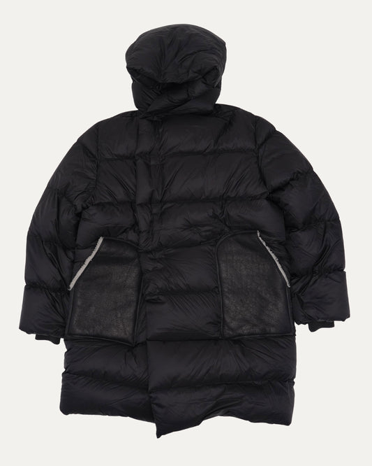 FW22 Strobe Leather Pocket Puffer Coat