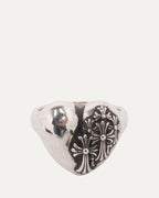 Cemetery Cross Heart Ring