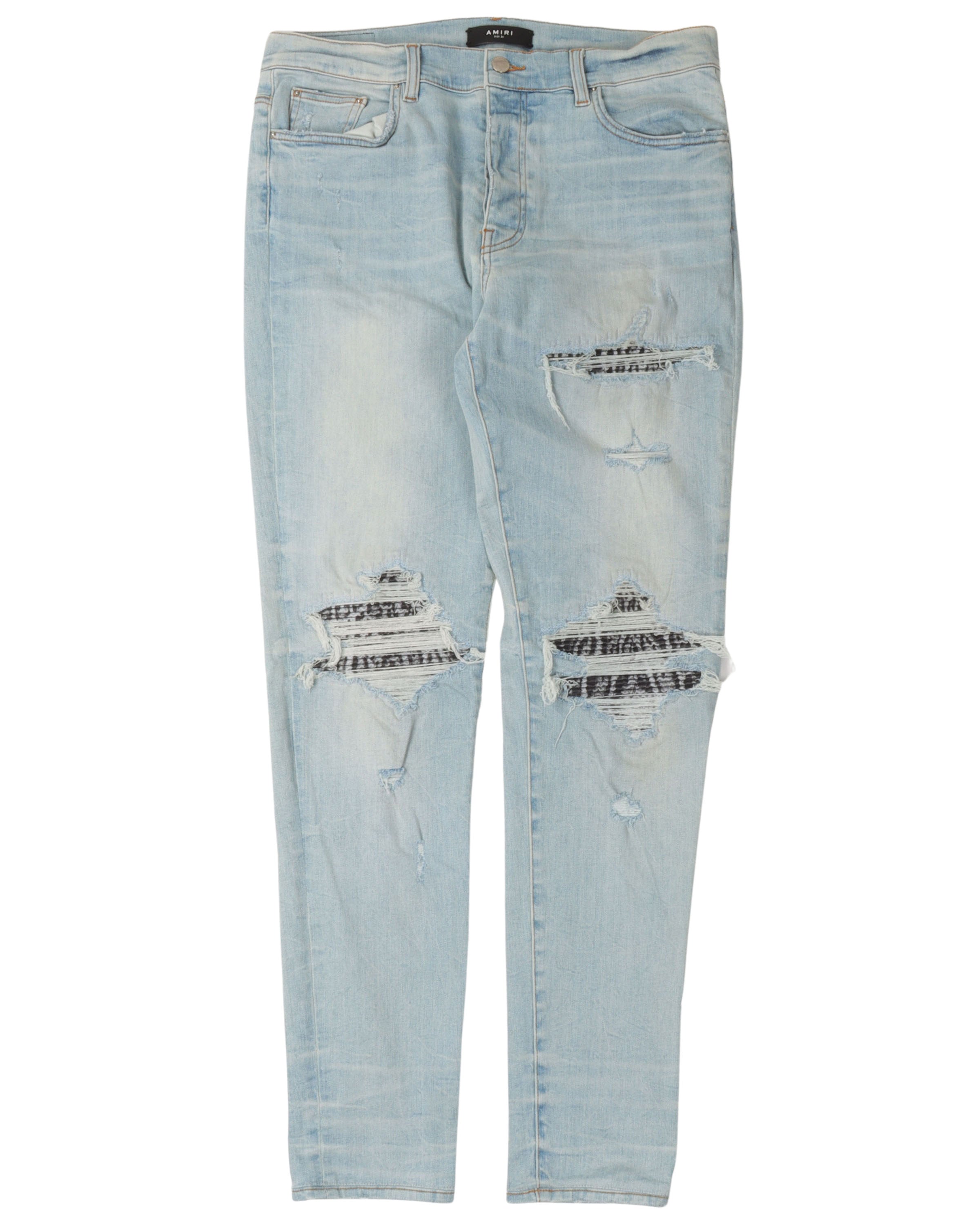 Distressed Biker Jeans