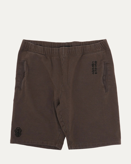 Embroidered Vertical Logo Sweat Shorts
