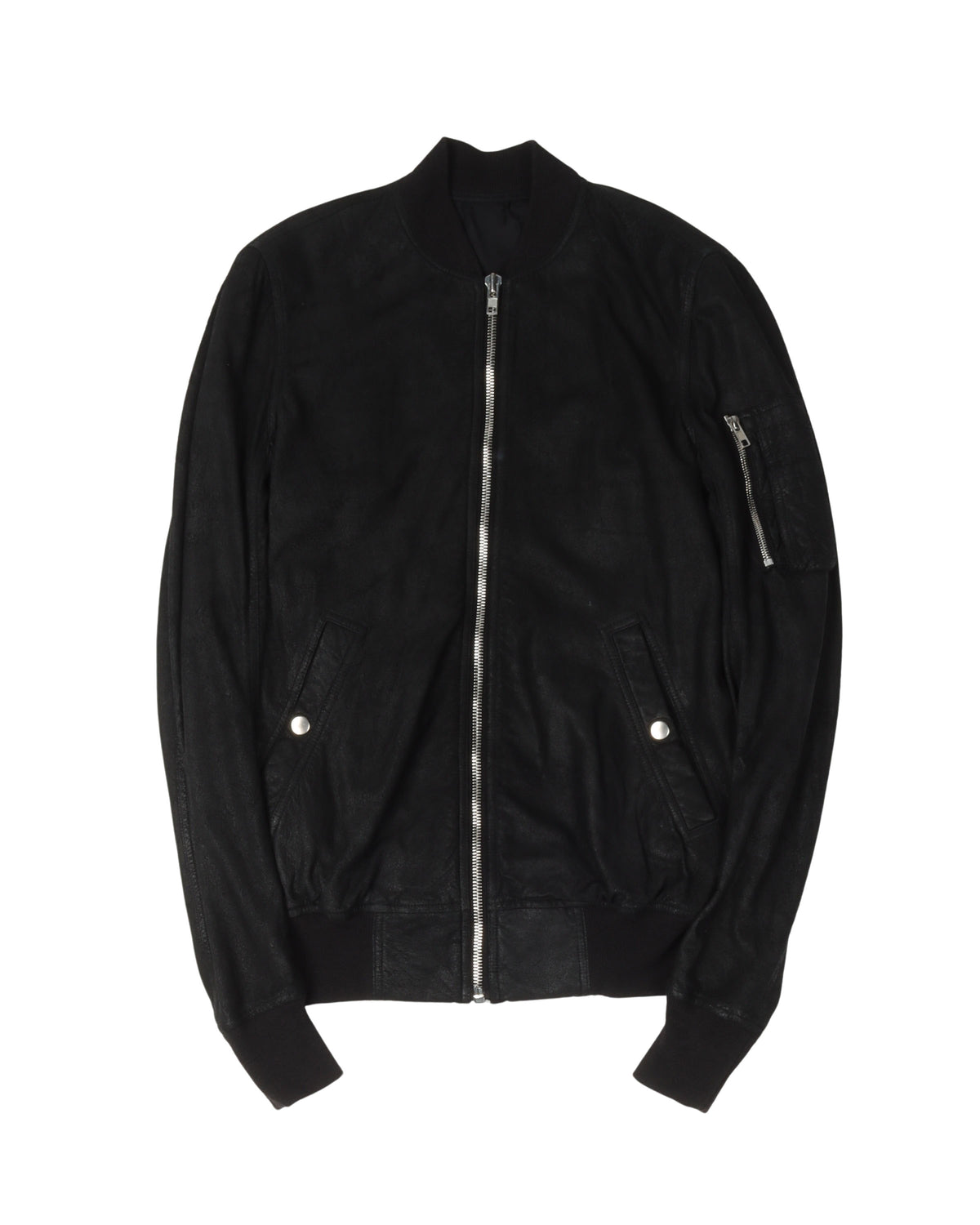 Blistered Lamb Leather Bomber Jacket
