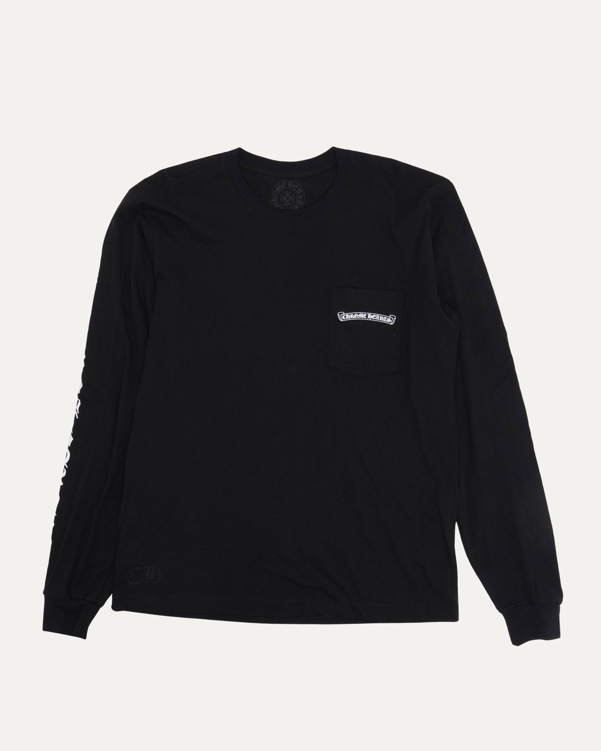 Scroll Logo Long Sleeve Pocket T-Shirt