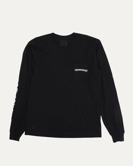 Scroll Logo Long Sleeve Pocket T-Shirt
