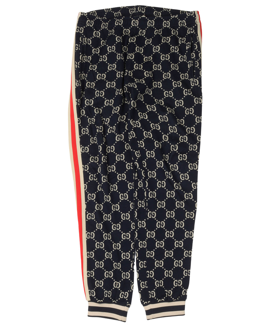 Side-Stripe Jacquard Monogram Track Pants